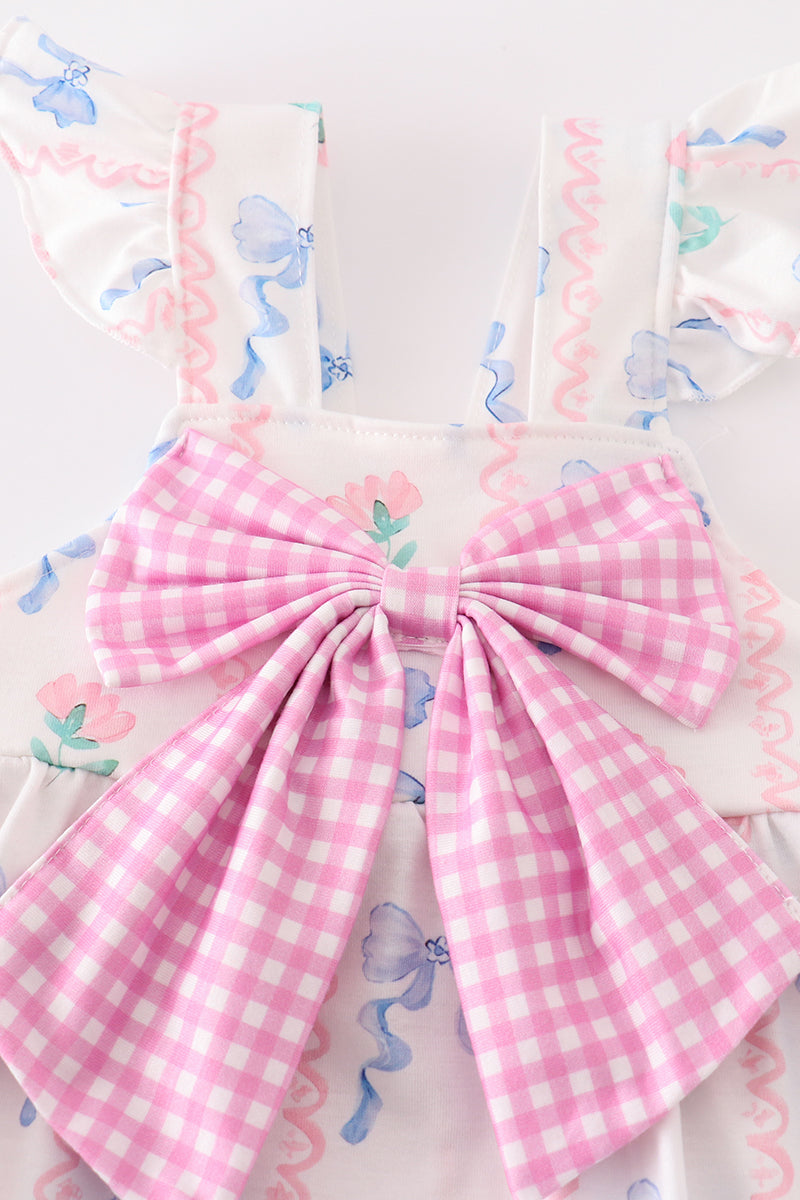 Floral bow girl bubble