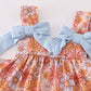 Floral print girl bloomer set