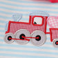 Pink truck heart applique girl bloomer set