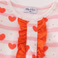 Valentine heart print girl romper