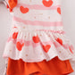 Valentine heart print girl romper