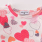 Pink valentine heart ruffle girl bubble