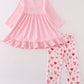 Valentine love french knot girl set