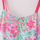 Pink Palm Paradise print tiered mom dress