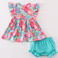 Tropical Bloom print girl bloomer set