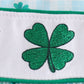 Green lucky clover embroidery girl bubble