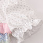 Pink Blossom Serenity print ruffle bubble