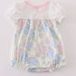 Pink Blossom Serenity print ruffle bubble