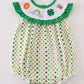 Green clover rainbow embroidery girl bubble