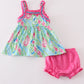 Green Island Breeze embroidery girl bloomer set