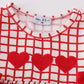 Red valentine's day heart embroidery girl bloomer set