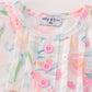 Pink Pastel Meadow print girl bloomer set