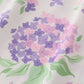 Purple hydragena print smocked girl dress