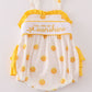 Yellow you are my sunshine embroidery girl bubble