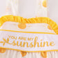 Yellow you are my sunshine embroidery girl bubble