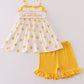 Yellow you are my sunshine embroidery girl set