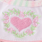 Valentine's day heart bow embroidery girl bloomer set