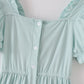 Blue tiered ruffle mom dress