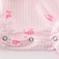 Pink stripe whale print girl bubble