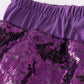 Purple sequin mardi gras mom&me skorts