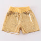 Golden sequin mardi gras girl skorts