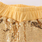 Golden sequin mardi gras girl skorts