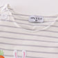 Easter stripe bunny applique boy bloomer set