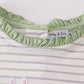 Easter stripe bunny applique girl set