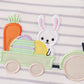 Easter stripe bunny applique girl set