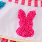 Pink easter bunny french knot girl dress