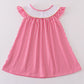 Pink easter bunny french knot girl dress