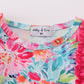Magenta vibrant floral print girl bubble