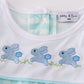 Leopard bunny embroidery boy bloomer set