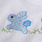 Leopard bunny embroidery boy bloomer set
