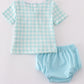 Leopard bunny embroidery boy bloomer set