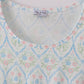 Blue delicate floral print mom dress