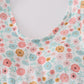 Minty floral bloom print mom swimsuit
