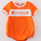Orange clemson embroidery boy bubble