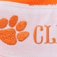 Orange clemson embroidery boy bubble
