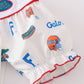 Blue gators embroidery girl set