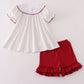 South Carolina Gamecocks embroidery ruffle shorts set