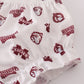 Maroon mississippi embroidery girl bloomer set