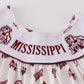 Maroon mississippi embroidery girl set
