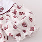 Maroon mississippi embroidery girl set