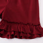 Maroon mississippi embroidery girl set