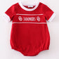 Red sooners embroidery boy bubble