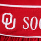 Red sooners embroidery girl dress