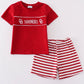 Red sooners embroidery boy set