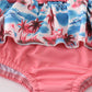 Beach palm print 2pc girl swimsuit