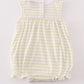 Easter stripe bunny embroidery girl bubble